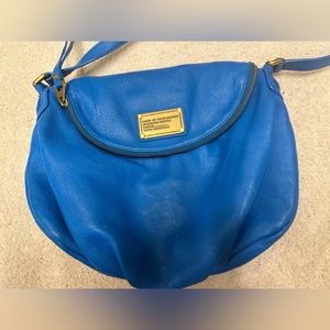 Blue Marc Jacobs cross body zipper bag